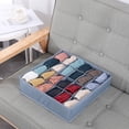 thumbnail image 7 of SEARCHI Underwear Storage Box, 24 Cell Washable Foldable Organiser with Compartments, Foldable Wardrobe Drawers Organiser for Socks Bra and Underpants (Gray), 7 of 7