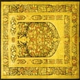 thumbnail image 1 of Ahgly Company Machine Washable Indoor Square Persian Yellow Traditional Area Rugs, 6' Square, 1 of 4