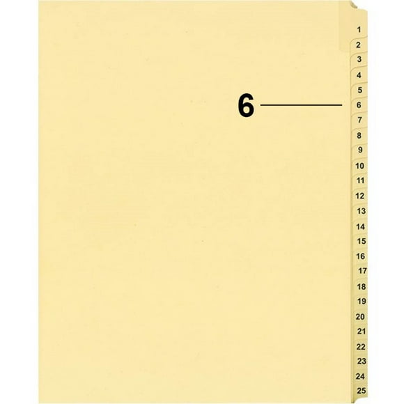 Davisgroup B1125-6 Index Numérique Individuel pour Contentieux 6 - 1 Chacun