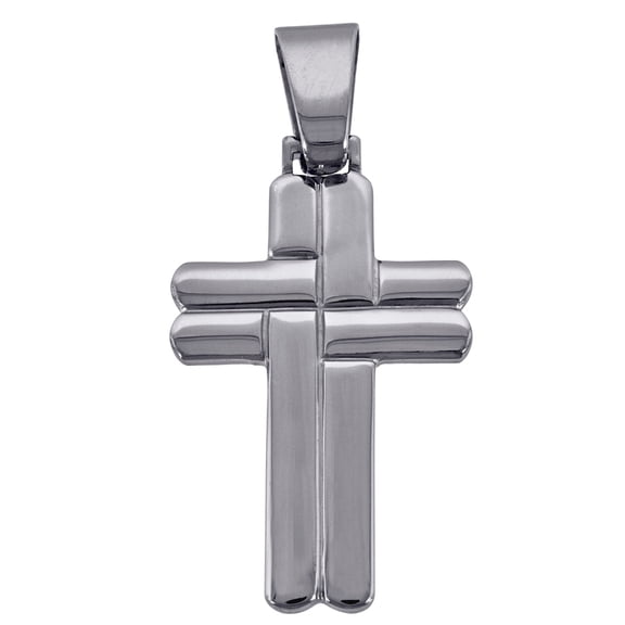 925 Sterling Silver Mens Womens Polished Finish Cross Religious Charm Pendant 37.8x18.5mm Necklace for Men