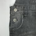 thumbnail image 5 of KIDSCOOL SPACE Girls Shorts, Baby Little Girls Stretchy Denim Shortalls, Grey,4-5 Years, 5 of 7
