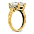 thumbnail image 7 of 14K Yellow Gold Ring Band Moissanite Octagon Emerald White Baguette, 7 of 7