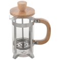 thumbnail image 4 of Cubierta de bambú, émbolo de café, tetera, percolador, filtro, tetera de vidrio Afortunado Sencillez, 4 of 5
