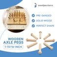 thumbnail image 5 of Wood Axle Pegs 1-13/16-inch, Pack of 100 Mini Wooden Pegs for Train Craft, Fits 3/8-inch Hole Wooden Wheels for Crafts, by Woodpeckers, 5 of 7