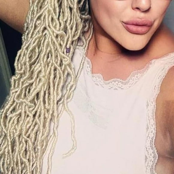 ZTTD Earthworm Locs Crochet Hair African Dirty Braid Wig Crochet Hair in Fiber Fashionable Personalized Hairstyle Beauty Tool Pullover Toupee