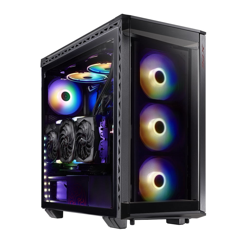 XPG BATTLECRUISER MidTower RGB Glass Panel PC Case Black Walmart