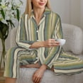 thumbnail image 6 of Hirioo Colourful stripes for Women's Pajama Sets 2 Piece Pjs Women's Long-Sleeved Pajama Set Button Down Sleepwear,S-XXL-XX-Large, 6 of 7
