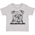 thumbnail image 3 of Inktastic English Bulldog Sketch Portrait with Dog Breed Name Boys or Girls Toddler T-Shirt, 3 of 5