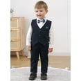 thumbnail image 4 of CARETOO Toddler Boy Clothes Set Infant Formal Shirt Waistcoat Suspender Pants Necktie Bowtie 12M-5T, 4 of 21