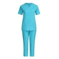 thumbnail image 2 of Tralilbee Women's Nursing Uniform Scrub Set – 2 Pockets (V-Neck with Cargo Pant), 2 of 5