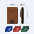 thumbnail image 3 of Tool Series Light Brown Microfiber Slim Card Holder For Men – Multifunctional Wallet With Anti Demagnetization ID Pocket For Daily Use Or, 3 of 7