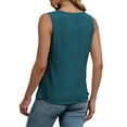thumbnail image 4 of Fantaslook Dressy Tank Tops for Women Keyhole Pleated Sleeveless Blouses Business Casual Tops Work Shirts, 4 of 10