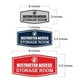 thumbnail image 5 of Signs ByLITA Fancy Restricted Access: Storage Room Durable ABS Plastic Laser Engraved Easy Installation Elegant Design Sign (Brushed Gold) - Medium, 5 of 6