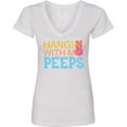 thumbnail image 3 of Inktastic Hanging with My Peeps Women's V-Neck T-Shirt, 3 of 5