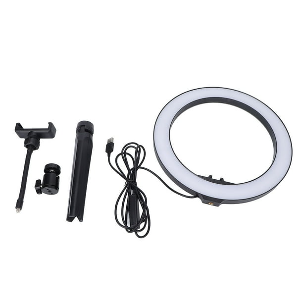 Luz de relleno circular de 10 pulgadas, lámpara redonda LED regulable brillante para teléfono móvil con trípode para transmisión en vivo