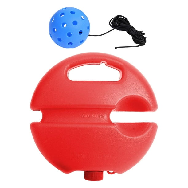 Pickleball Trainer Pickleball Ball con cordón portátil para interiores y exteriores con asa Rojo con bola azul