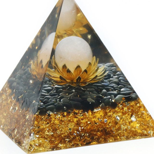 Pirámide de orgonita JShteea de 5 cm piedra de cristal Natural energía curativa