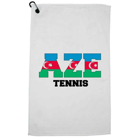 Azerbaijan Tennis - Olympic Games - Rio - Flag Golf Towel with Carabiner Clip