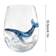 thumbnail image 4 of Artisanal Blue Ringed Octopus Glassware, 3D Octopuses Stemless Wine Glasses, Handcrafted Marine Animal Bar Glass, Coastal Home Decor Gift for Ocean Lovers _ A, 4 of 7
