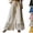 18# White, variant on Linen Palazzo Pants Women Smocked Ruffle Waist Drawstring Wide Leg Eyelet Lace Trim Resort Bottoms Breathable Boho Vacation Wear White XXL