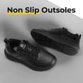 thumbnail image 3 of FitVille Wide Lightweight Mens Casual Dress Sneakers for Plantar Fasciitis Bunions, Black, 11 x-Wide, 3 of 5