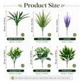 thumbnail image 2 of ZHEILFG Artificial Plants Outdoor UV Resistant, 12 Bouquets Realistic Eucalyptus Fern Lavender Greenery, Weatherproof for Patio Garden Porch Decoration, 2 of 7