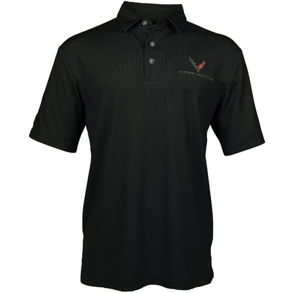 C8 Corvette Men's Polo Shirt Large, Black