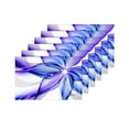 thumbnail image 4 of MKHERT Blue Abstract Geometrical Striped Flower Floral Artwork Placemats Table Mats for Dining Room Kitchen Table Decoration 12x18 inch,Set of 6, 4 of 4