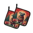 thumbnail image 2 of Fawn Pug Christmas Pair of Pot Holders 7.5 in x 7.5 in, 2 of 2