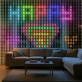 thumbnail image 2 of Rirool Smart LED Curtain Lights, 400 RGB LEDs 6.6x6.6ft, App & Remote Control, Music Sync, Color Changing Lights for Bedroom, Wedding, Party Backdrop Décor, 2 of 8