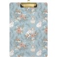 thumbnail image 2 of FMSHPON White Bunny Flower Clipboard Hardboard Wood Nursing Clip Board and Pull for Standard A4 Letter 13x9 inches, 2 of 5