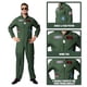 thumbnail image 2 of Retro Top Gun Maverick vestido de vuelo disfraz de Halloween para adultos ejército verde americano piloto militar uniforme ropa de CosplaymonoMETRO Deng Xun unisex, 2 of 2
