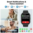 thumbnail image 6 of Mingdaln 2025 New 1.85-inch Men Women's Smartwatch with Answer/Make Calls/120+ Sport Modes/Message Reminder, IP68 Waterproof,Fitness Tracker fits for Android iPhone Devices（Black）, 6 of 8