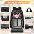 thumbnail image 3 of Yspwyqan Backpack Set for Teens Boys, Math Doodle Axolotl Backpack and Lunchbox Set with Pencil Case, 17 Inch Double Zip Large Capacity School Bags Fits 14" Laptop for Hiking, 3 of 7