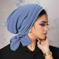 thumbnail image 2 of UJNDER Fashionable Women's Middle Hijab With Stretchy Design for Malay Indonesian Style Hair Accessories Light Blue, 2 of 5