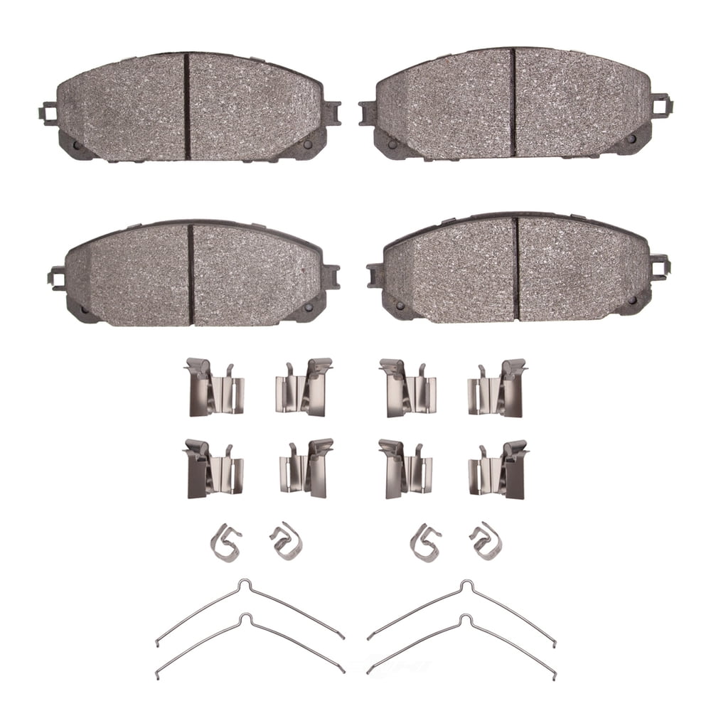 Dynamic Friction Company 1552-1843-01 DFC 5000 Advanced Brake Pads - Low Metallic and Hardware Kit