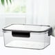 thumbnail image 4 of Organizador de frigorífico dispensador de queso | Caja de plástico de plástico para guardar alimentos, recipiente hermético para fruta, jengibre, ajo, especias | Blanco, 19,4x13,8x7,5cm, 4 of 6