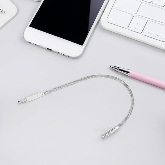 2Pcs Usb Powered Led Keyboard Lamp With Flexible Gooseneck Eye Protection Reading Lamp Adjustable Night Light For Laptop Notebook Desk