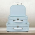 thumbnail image 6 of Jewelkeeper Paperboard Vintage Suitcase - Set of 3 Decorative Vintage Luggage - Storage Cardboard Suitcase - Mini Luggage Gift Box for Birthday or Wedding - Baby Blue Pastel Design, 6 of 6