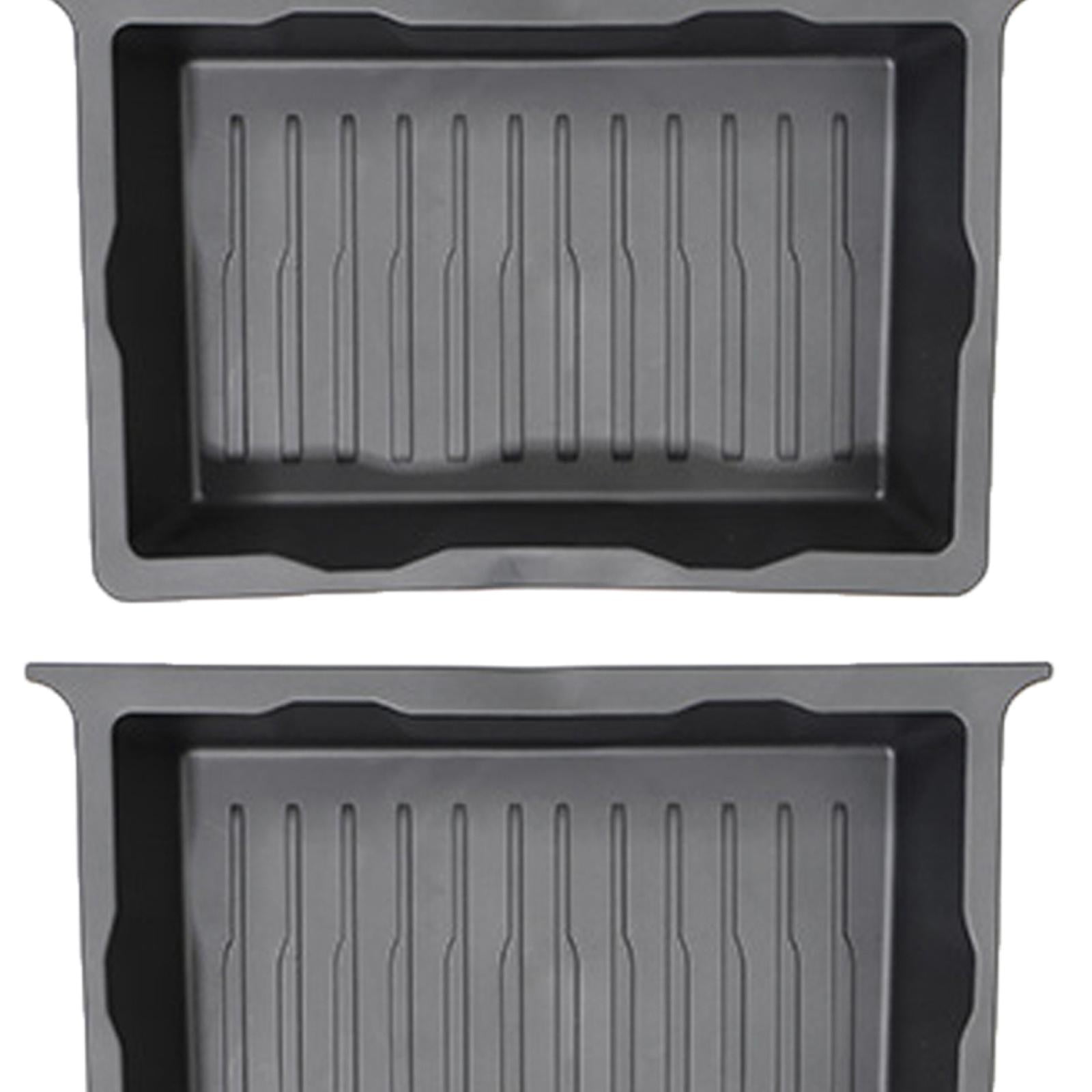 Vehicle Under Seat Storage Box Holder Case Underseat Hidden Storage Tray For Accessory 2pcs