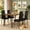 Retro, variant on Modern 5-Piece Dining Set, Kitchen Table & 4 PU Leather Chairs, Comfort Seating for 4, Perfect for Small Spaces & Apartments, Black