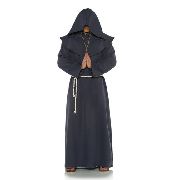 Men's Gray Religious Monk Robe Costume Large 42-46