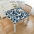 thumbnail image 2 of COMIO with Elastic Edge Anchor Decorative Nautical Decor Square Tablecloth White, 2 of 7