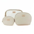 thumbnail image 4 of Impressions Vanity Havana Arch 3 Pcs Travel Makeup Bag Set, Cosmetic Pouches for Women (Beige), 4 of 5
