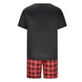 thumbnail image 6 of Mifsaly Funny Christmas Pajamas Family Matching Sets Xmas Letter Print Pjs 2 Piece Crewneck Short Sleeve Pullover Sleepwear Nightwear Festival Baggy Plaid Shorts Pants 2025 Holiday Homewear, 6 of 7