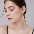 thumbnail image 2 of Pendientes con capas de corazón de doble amor para niñas, elegantes, chapados en oro y plata, cuelgan con ganchos, joyería, regalos de cumpleaños para mujeres, novia, oro -, 2 of 5