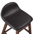 thumbnail image 6 of Modway Juno 24" Upholstered Wood Counter Stool in Brown (Set of 2), 6 of 10
