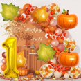 thumbnail image 4 of Set de globos de calabaza Corabsar de 40" dorado para 1.er cumpleaños, 4 of 7
