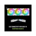 thumbnail image 3 of Thermaltake SWAFAN EX 14 ARGB PC Cooling Fan White, 3-Fan pcak, 500 ~ 2000 RPM, Magnetic Connection, Reversable Blades, sync with MB RGB software, CL-F170-PL14SW-A, 3 of 5
