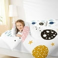 thumbnail image 4 of Homewish Outer Space Full Size Comforter Sets for Kids, Cartoon Planet Bedding Comforter Set, Kawaii Stars Print Reversible Bedding Sets, Lightweight Room Decor, 3 Pieces, 4 of 8